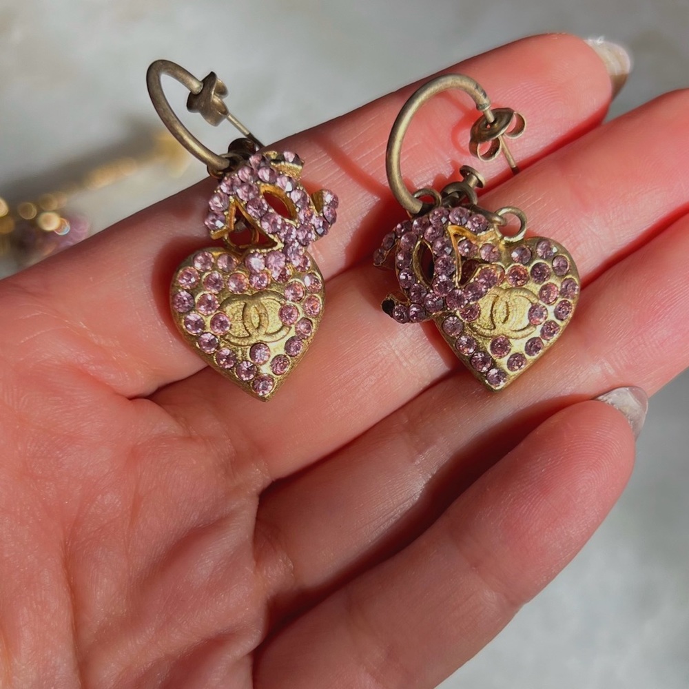 Vintage Chanel Gold Plated Rare Heart Collection - Picture 7 of 16